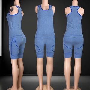 Women’s Top and Bottom Shots Yoga Sport Workout Set Size Small
